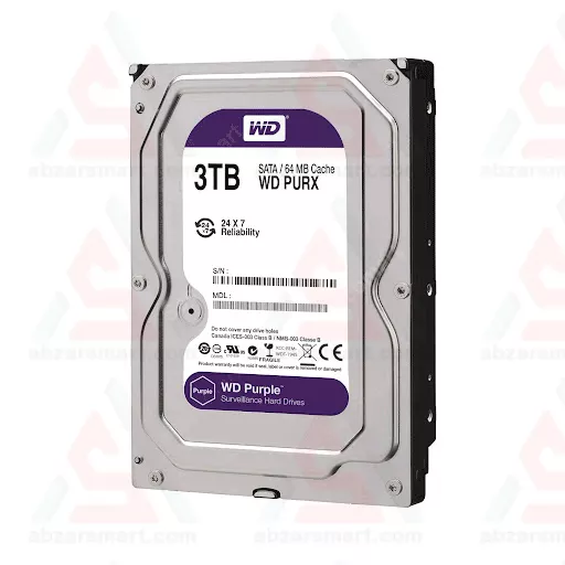 هارد دیسک اینترنال 3 ترابایت وسترن دیجیتال بنفش