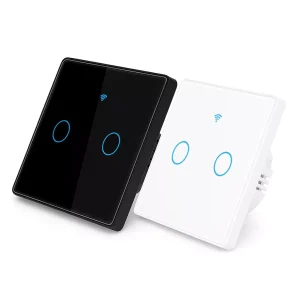 کلید 2 پل هوشمند لمسی TUYA مدل 433MHz+wifi