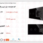 کلید هوشمند 2 پل با پریز زیگبی