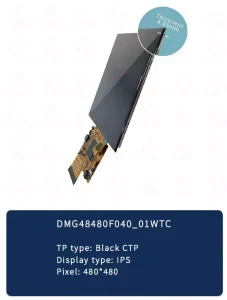 نمایشگررنگی 4 اینچ 480*480 HMI مدل DMG48480F040_01WTC