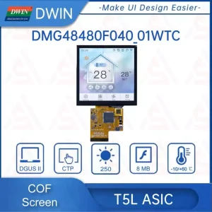 نمایشگررنگی 4 اینچ 480*480 HMI مدل DMG48480F040_01WTC